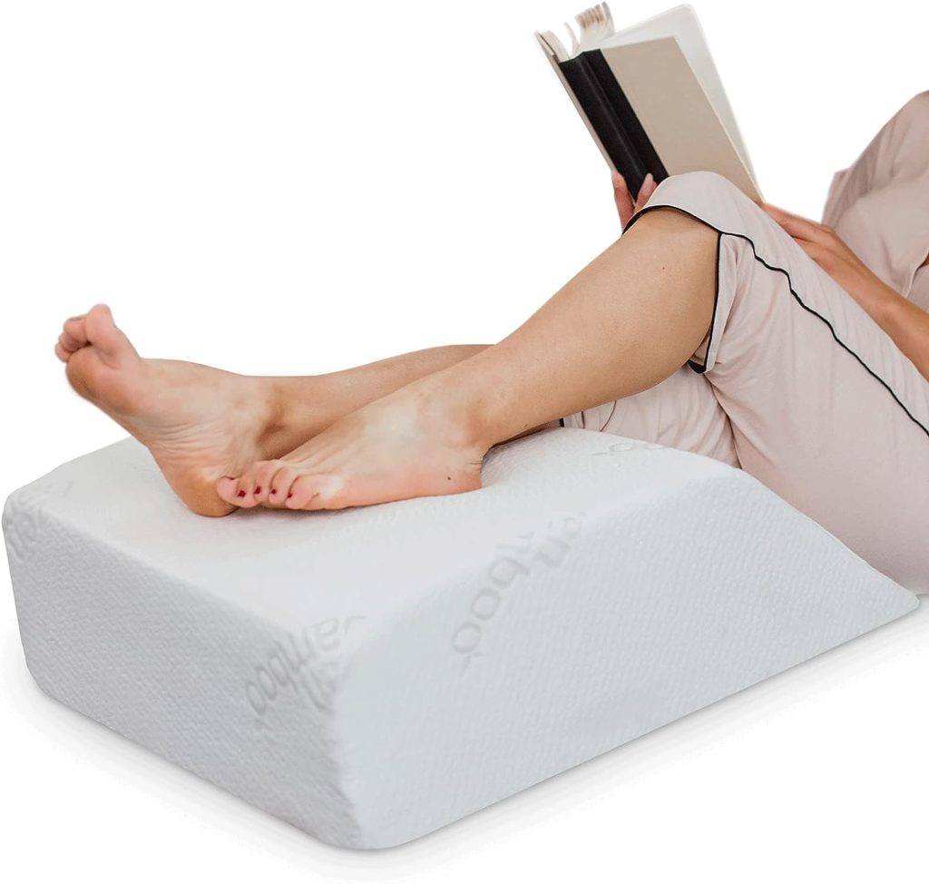 Zen Bamboo Wedge Pillows for Sleeping - Luxury Foam Leg Elevation Pillow for Leg  Back Discomfort w/Removable Cover