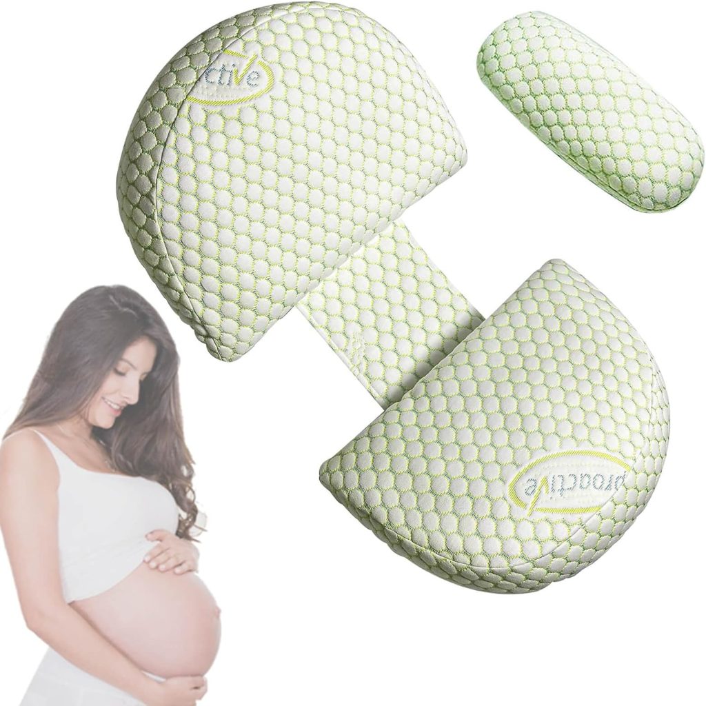 Pregnancy Pillows for Sleeping-Removable and Adjustable Double Wedge Pregnancy Pillow-Maternity Pillow for Pregnant Women Supporting Back, Waist Belly (Probiotics Green)