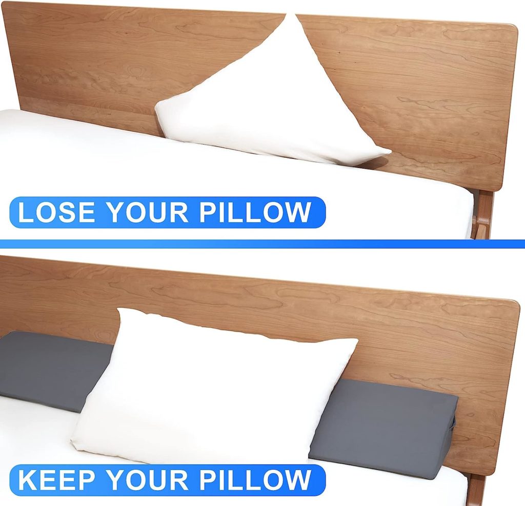 Talcusble Queen Size(60x10x6) Bed Wedge Pillow, Bed Gap Filler, Mattress Wedge, Headboard Pillow Fill The Gap (0-7) Between Your Headboard and Mattress