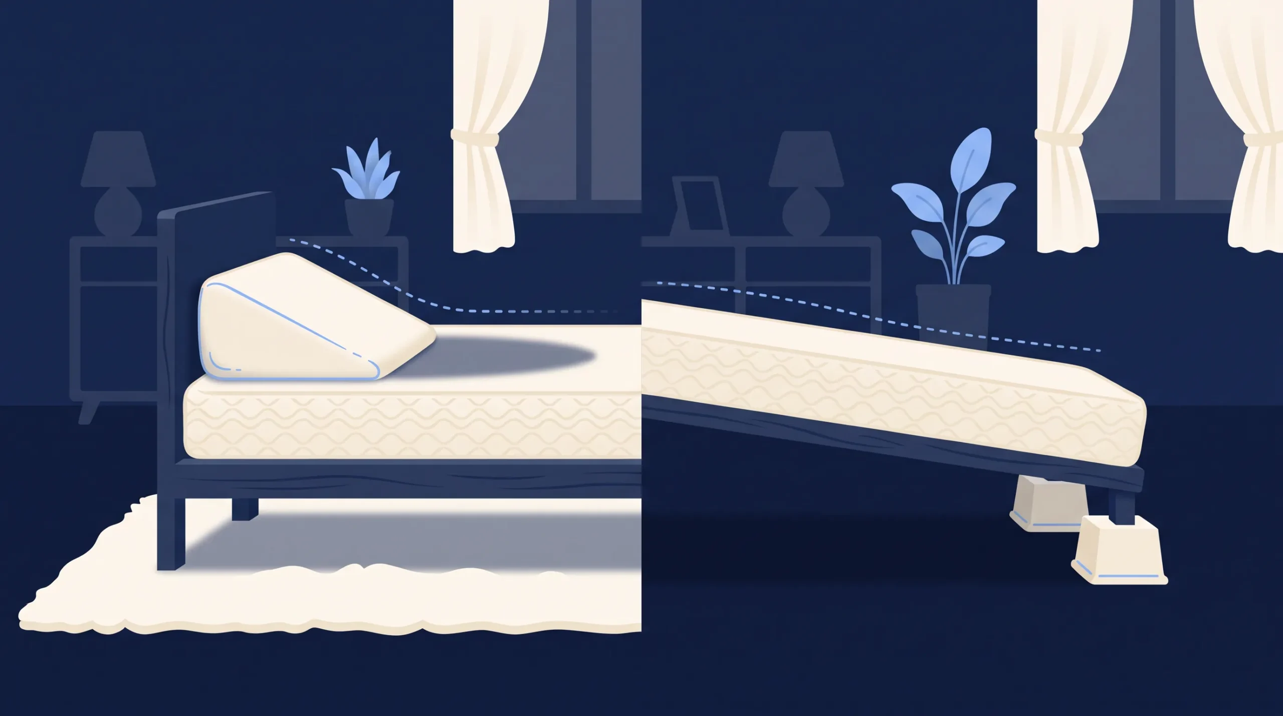 Wedge Pillow vs Bed Risers: Which Way to Raise Your Head Works?